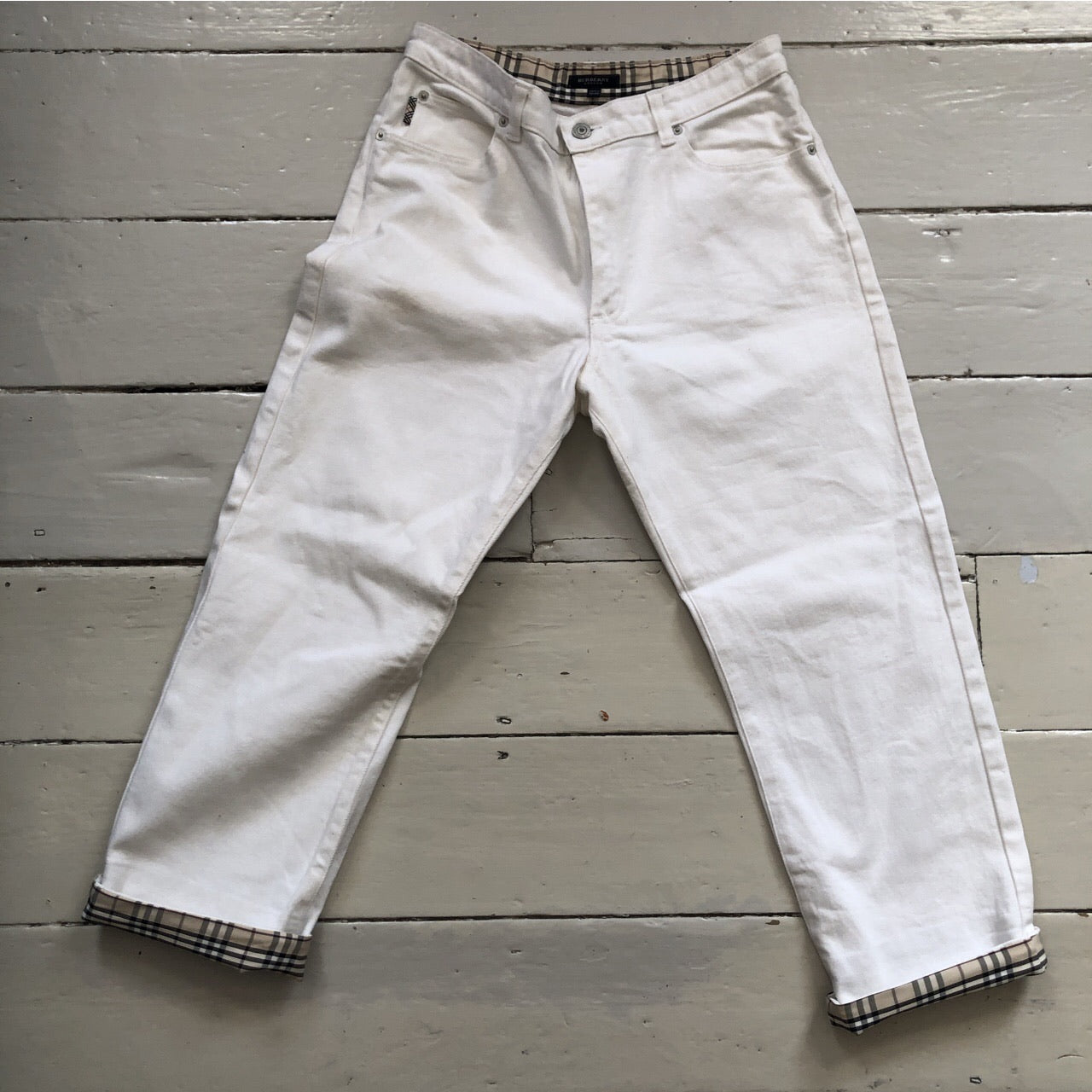 Burberry london nova check jeans (size 12)