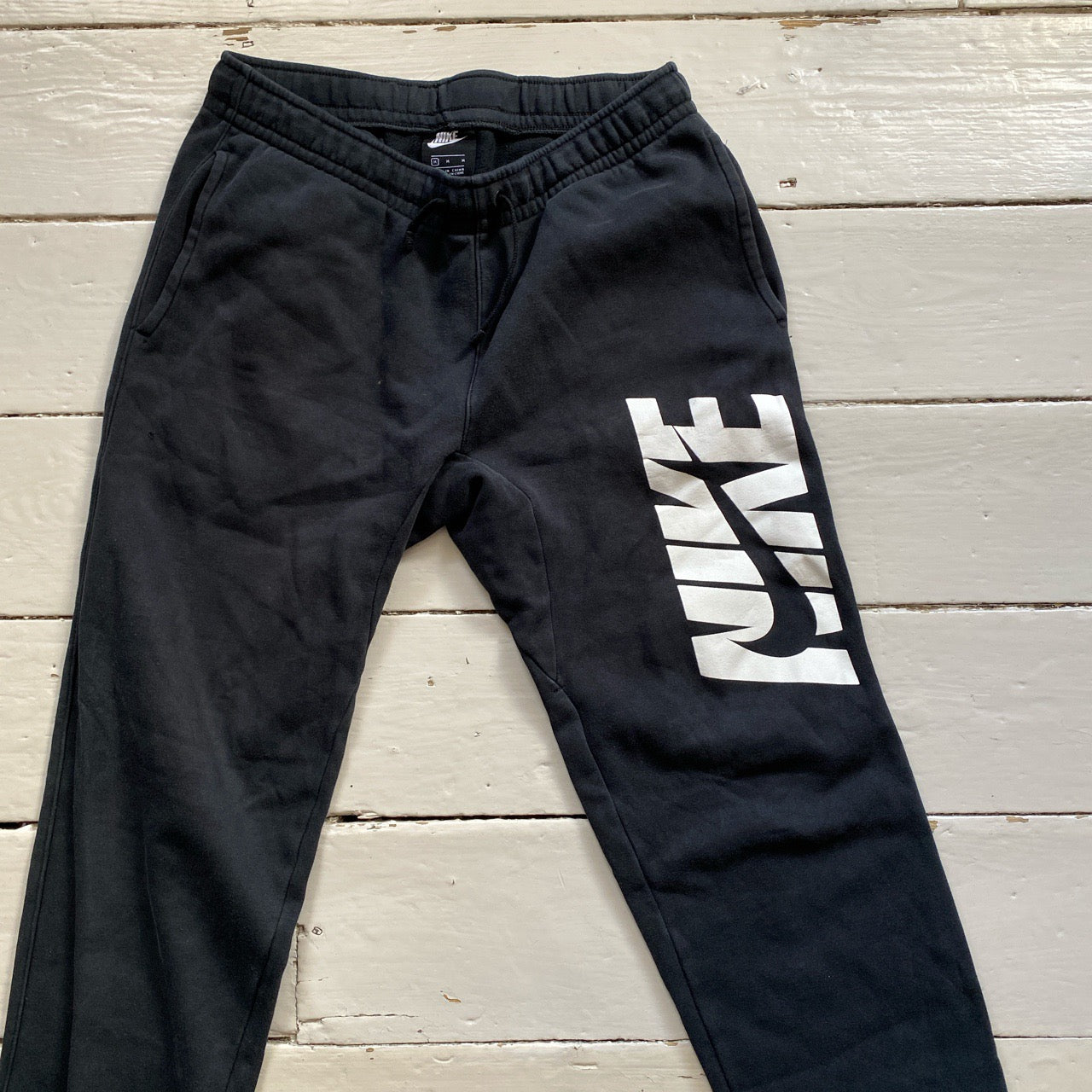 Nike Club Swoosh Black Joggers (Medium)