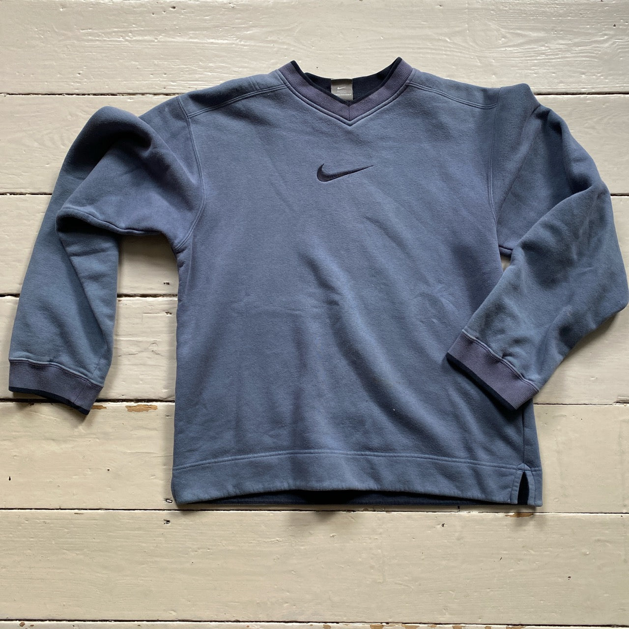 Nike Vintage Swoosh Blue Jumper (Medium)