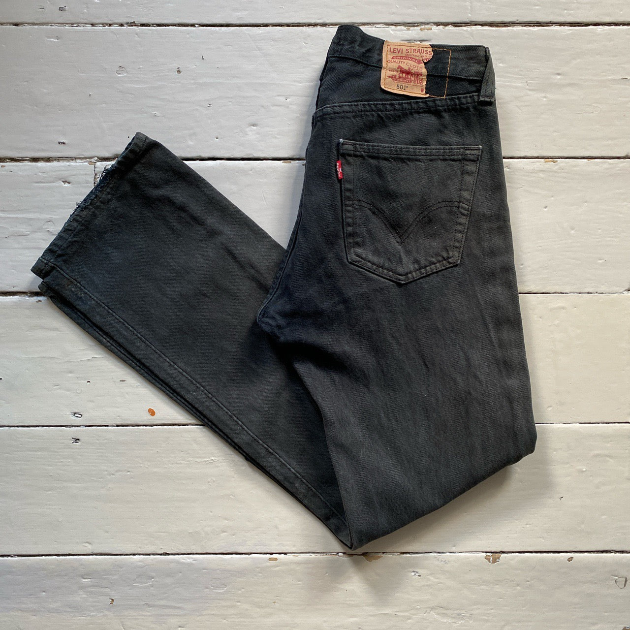 Levis Charcoal 501 Jeans (32/32)