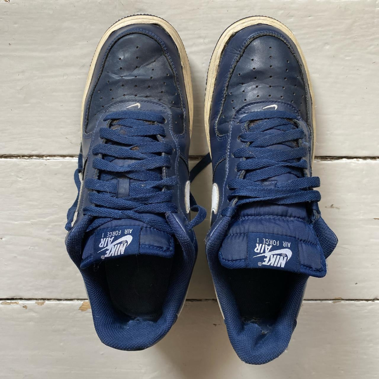 Nike Air Force 1 Navy and White (UK 8)