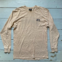 Stussy Peach Long Sleeve T Shirt (Large)