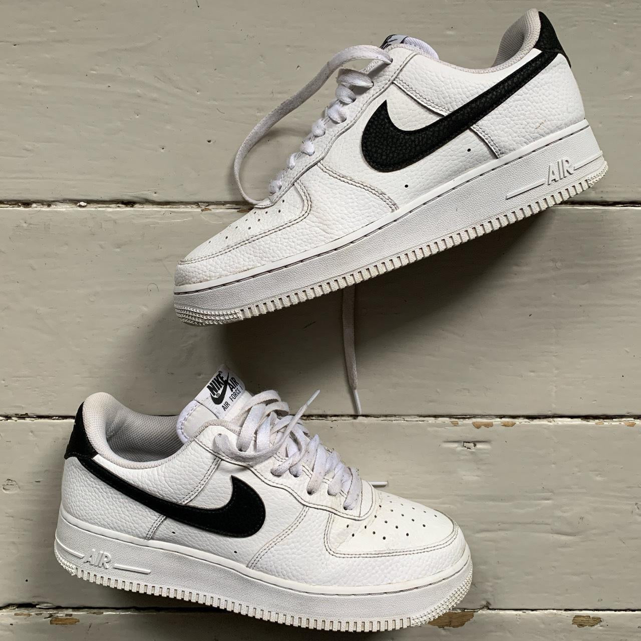 Nike Air Force 1 White and Black (UK 8)