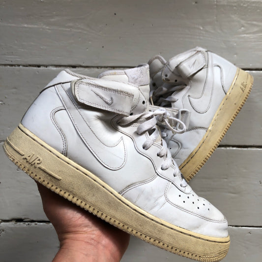 Nike Air Force 1 Mid White (UK 9)