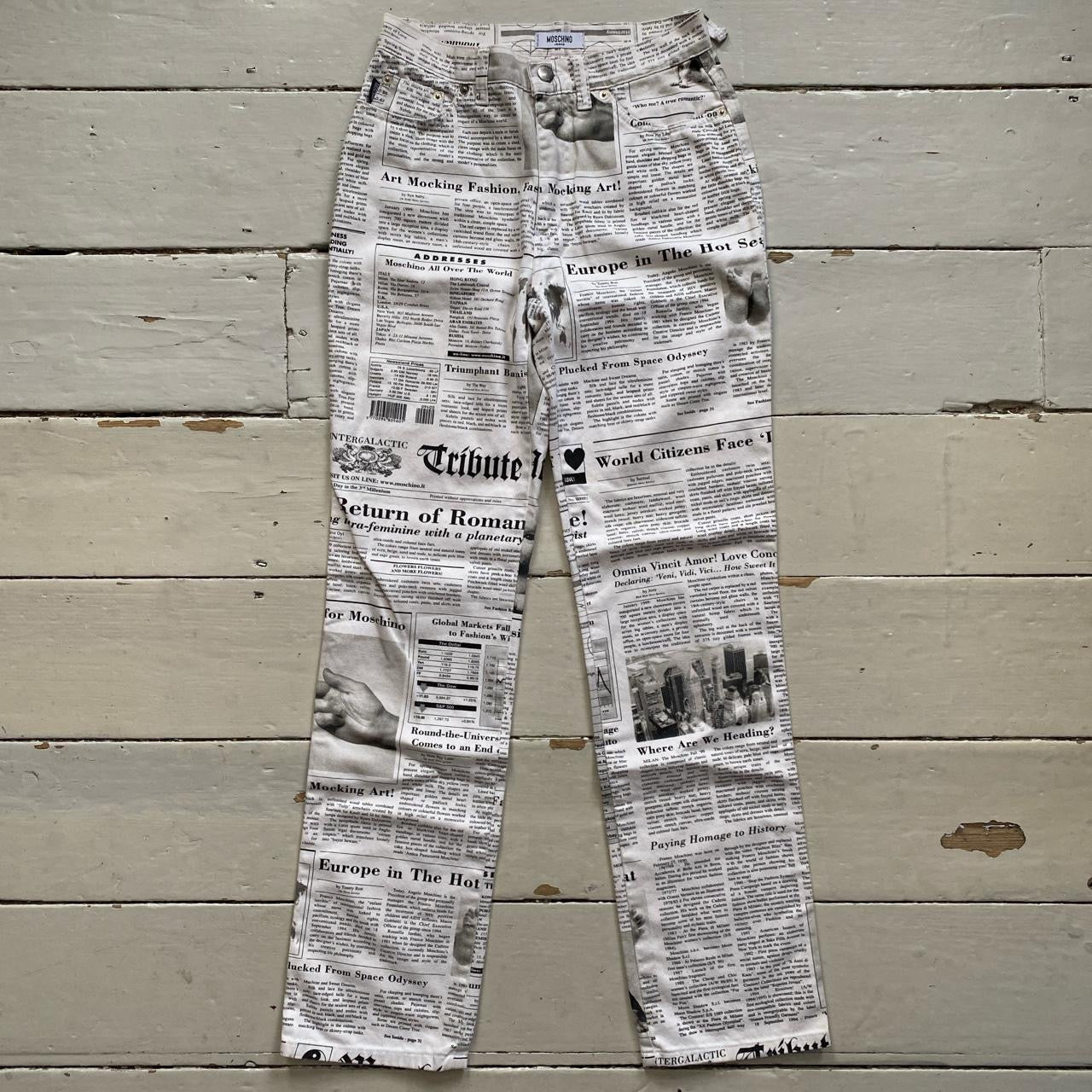 Moschino Vintage Newspaper Trousers (26/30)