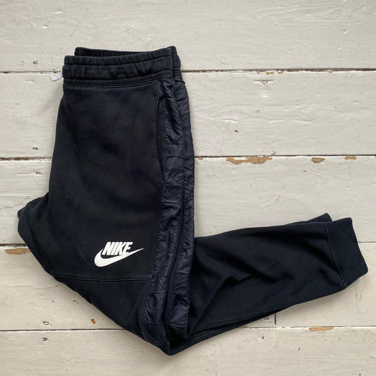 Nike Swoosh Black Joggers (Medium)