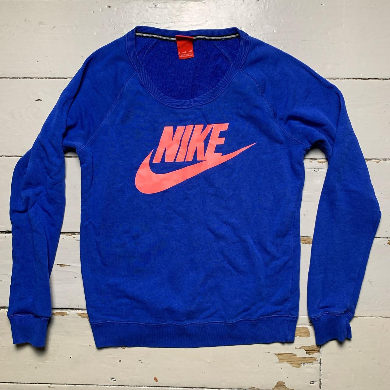 Nike Womens Jumper Blue and Pink (Small)