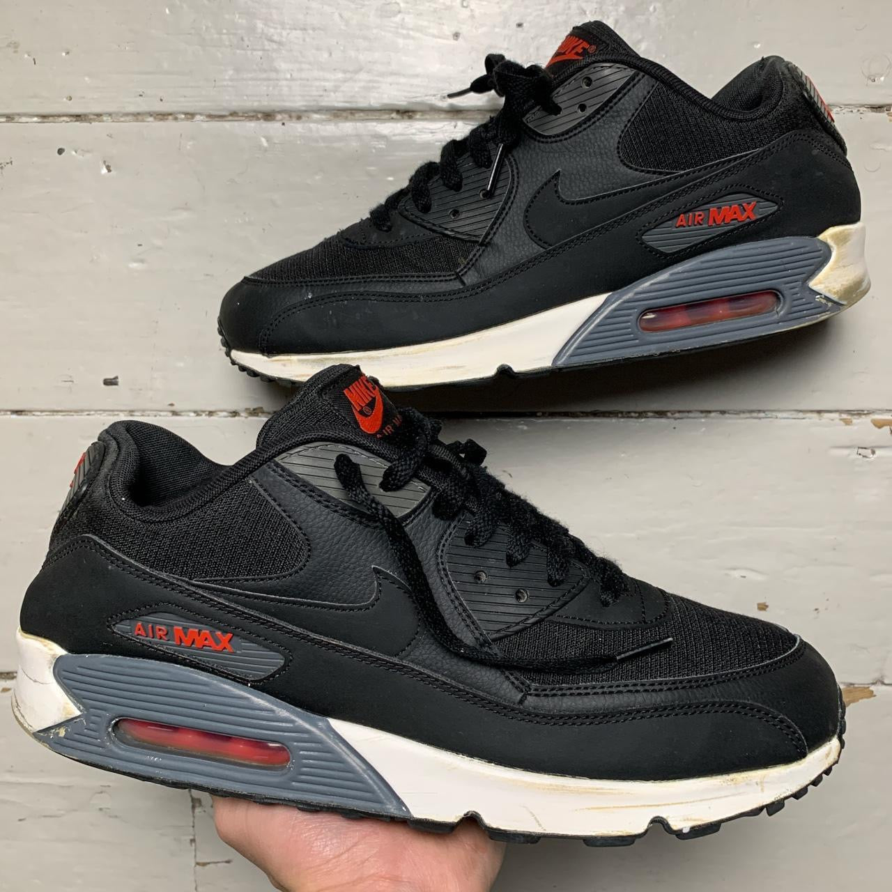Nike Air Max 90 Black Red White (UK 11)