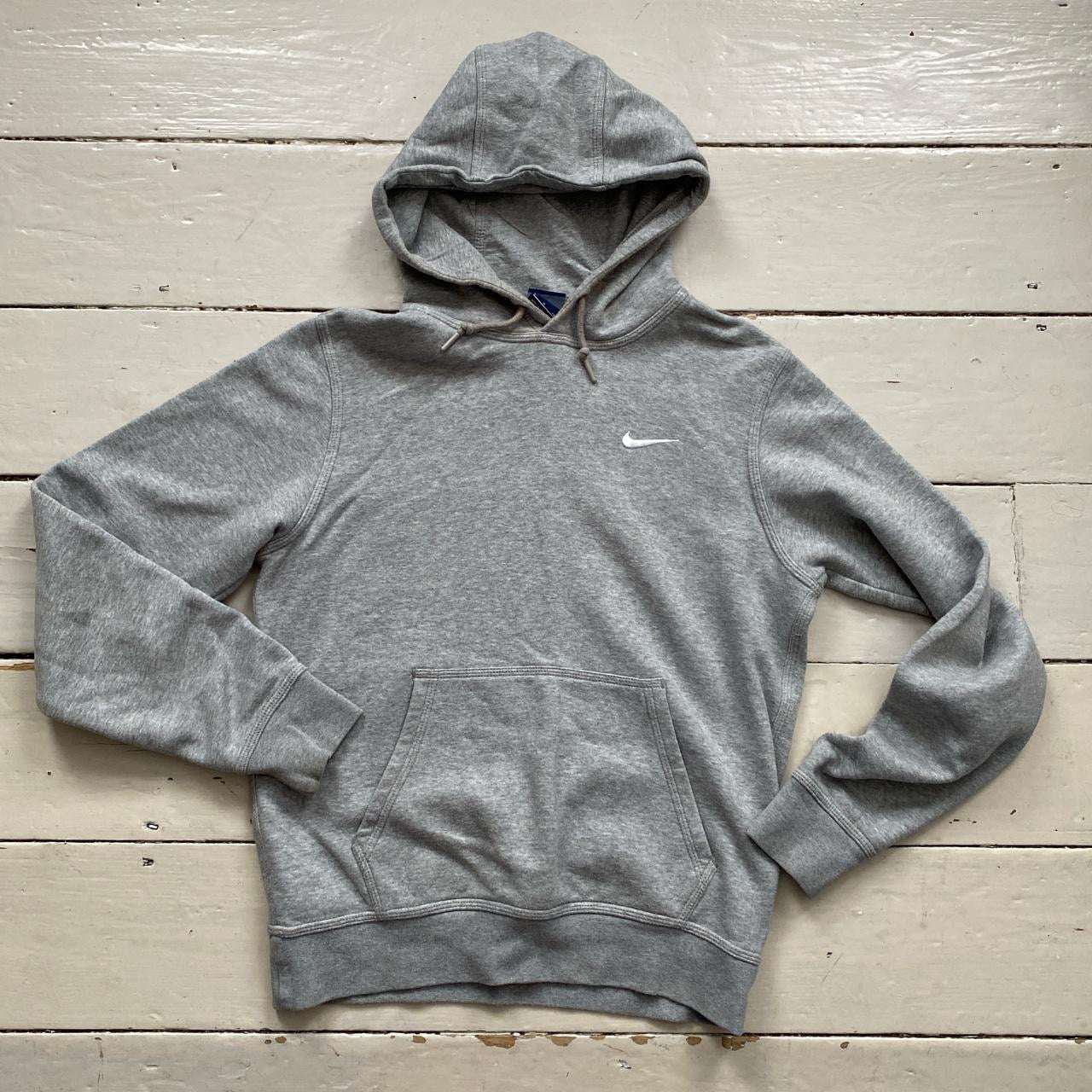 Nike Swoosh Grey Hoodie (Small)