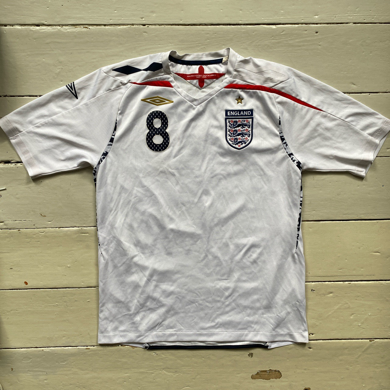 England Vintage Umbro Frank Lampard Football Jersey (Large)
