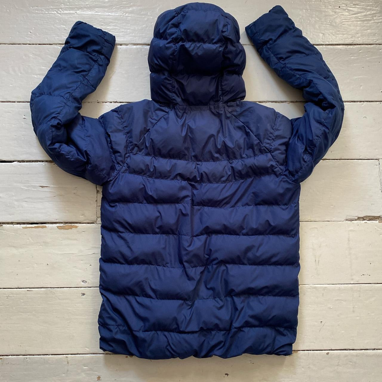 Nike Swoosh Navy Puffer Jacket (Womens Small)