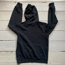Nike White Swoosh Black Hoodie (Small)