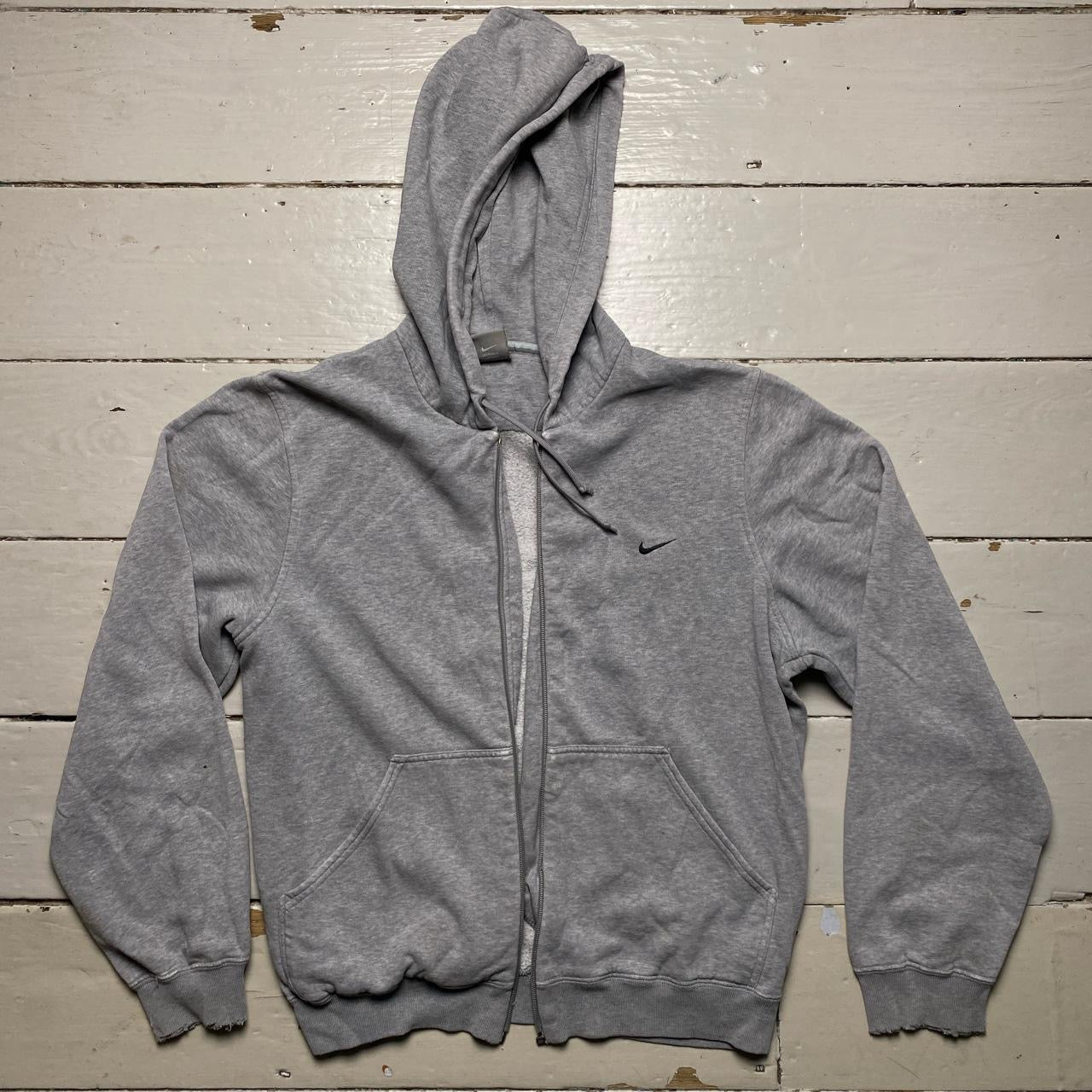 Nike Swoosh Grey Hoodie (Small)