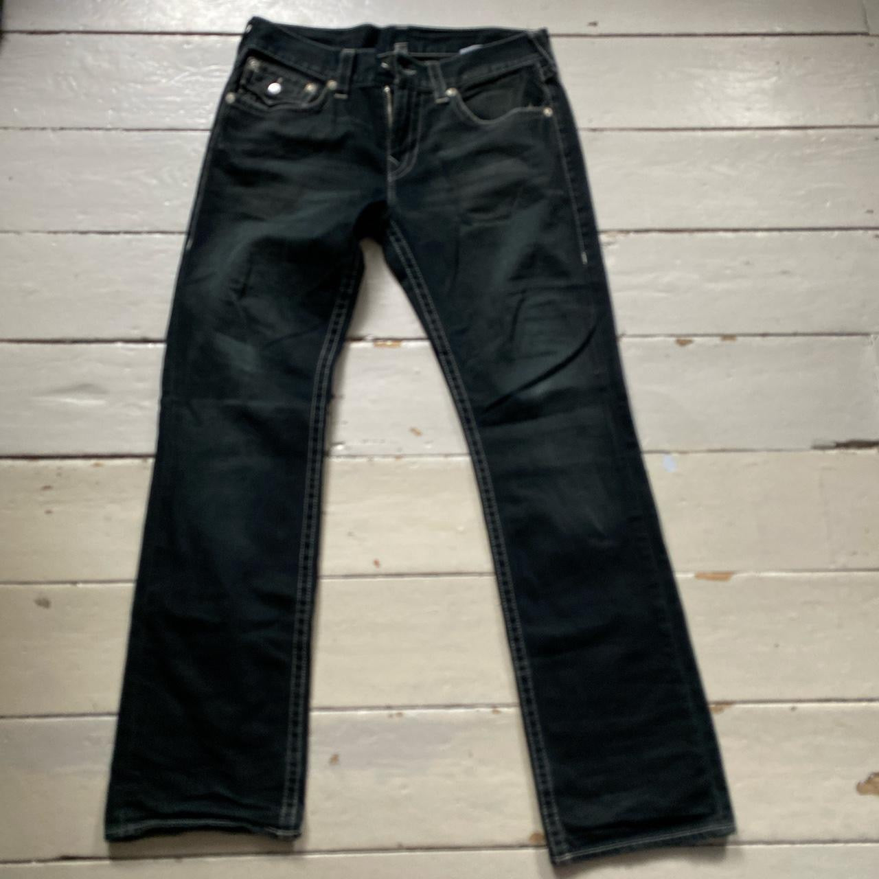 True Religion Straight Jeans Black and White (32/34)