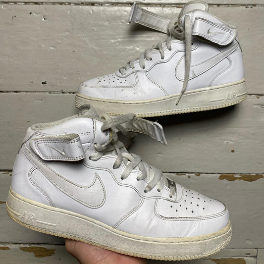 Nike Air Force 1 Mid White (UK 8.5)