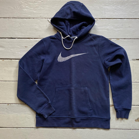 Nike Big Swoosh Navy Hoodie (Medium)