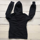 Nike Black Hoodie White Swoosh (Small Womens)