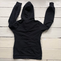 Nike Black Hoodie White Swoosh (Small Womens)