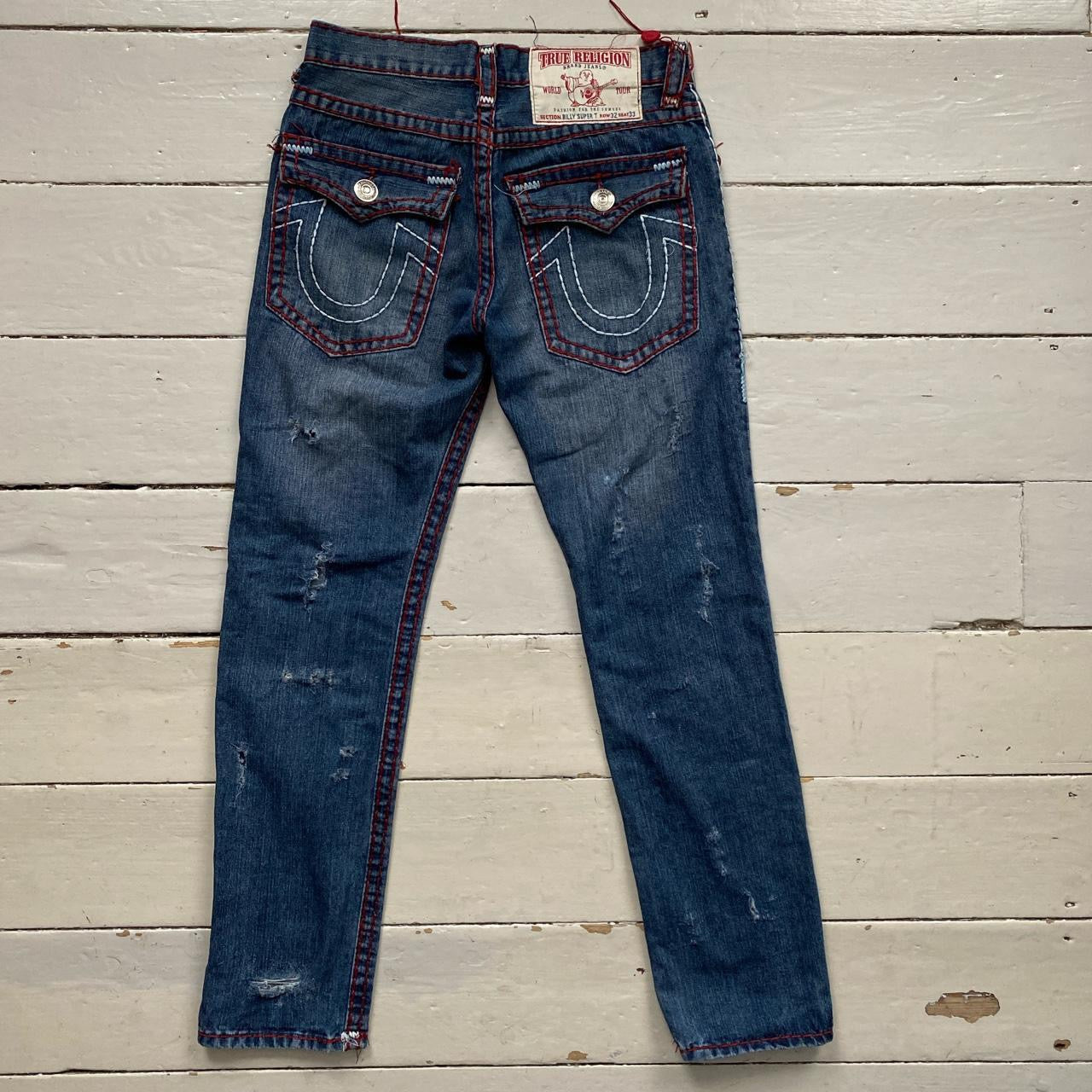 True Religion Billy Super T Red Stitch Jeans (32/33)