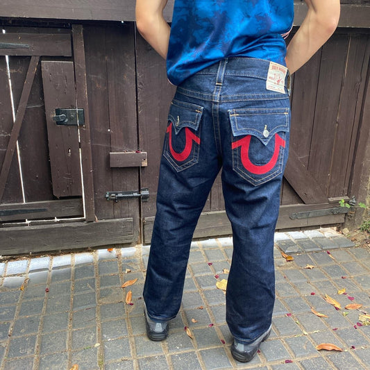 True Religion Ricky Big Red stitch Jeans (36/27)