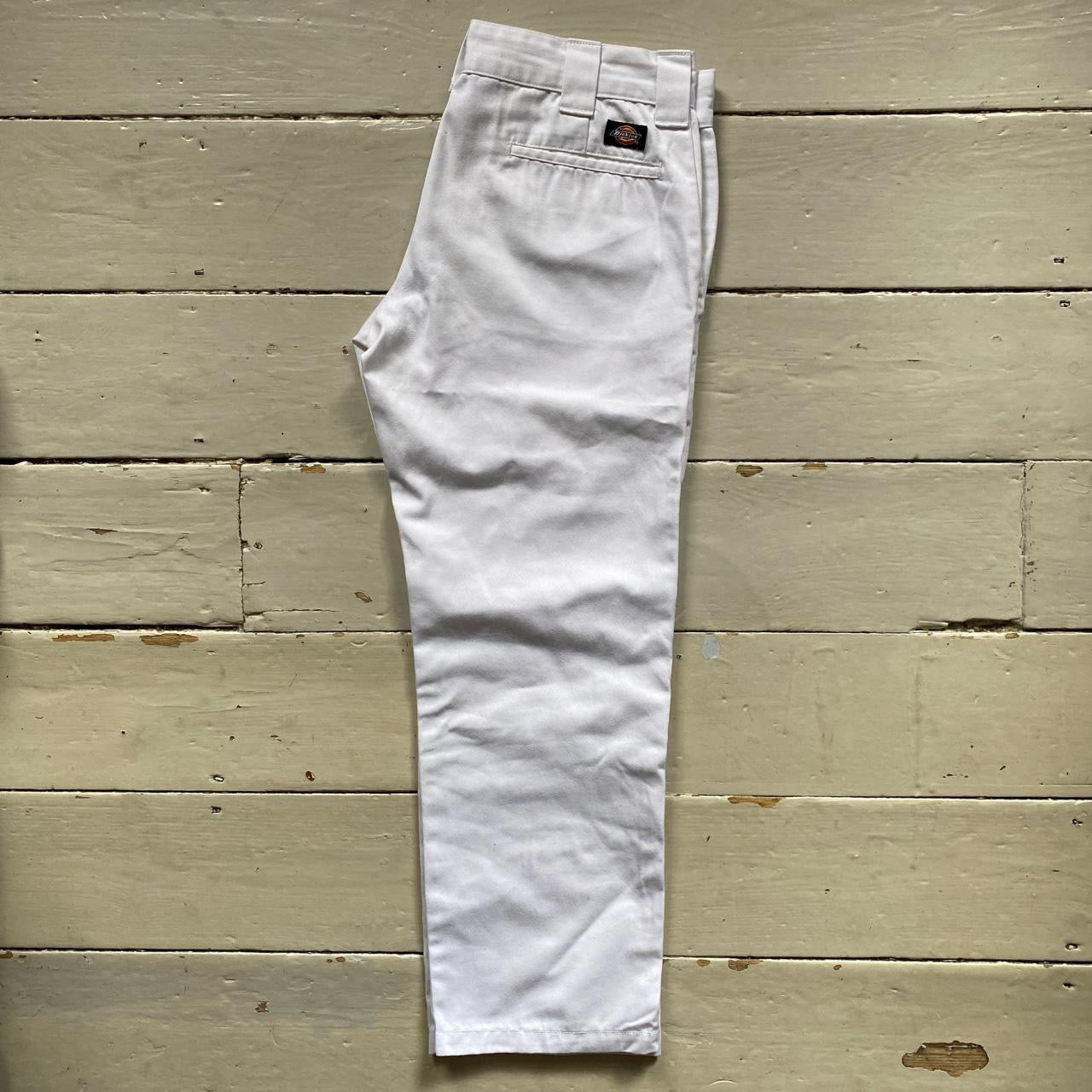 Dickies White Slim Straight Trousers (32/28)