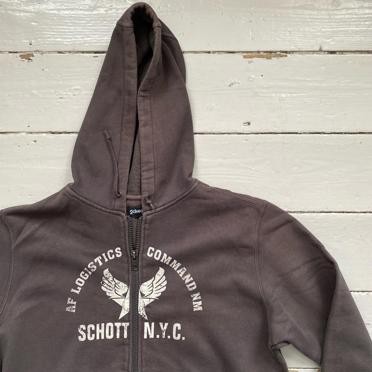 Schott NYC Vintage Brown Hoodie (XL)