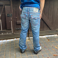 True Religion Straight Red Stitch Jeans (30/34)