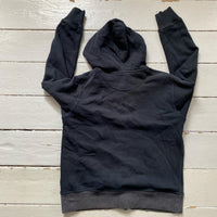 Nike Swoosh Charcoal Black and Red Hoodie (Large)