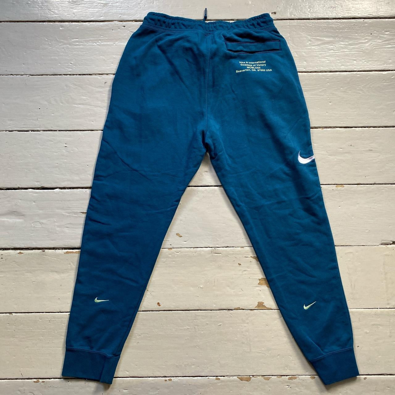 Nike Multi Swoosh Blue Joggers (Medium)