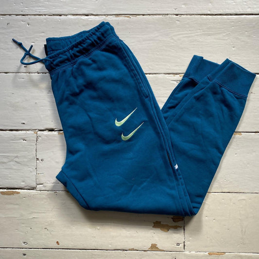 Nike Multi Swoosh Blue Joggers (Medium)