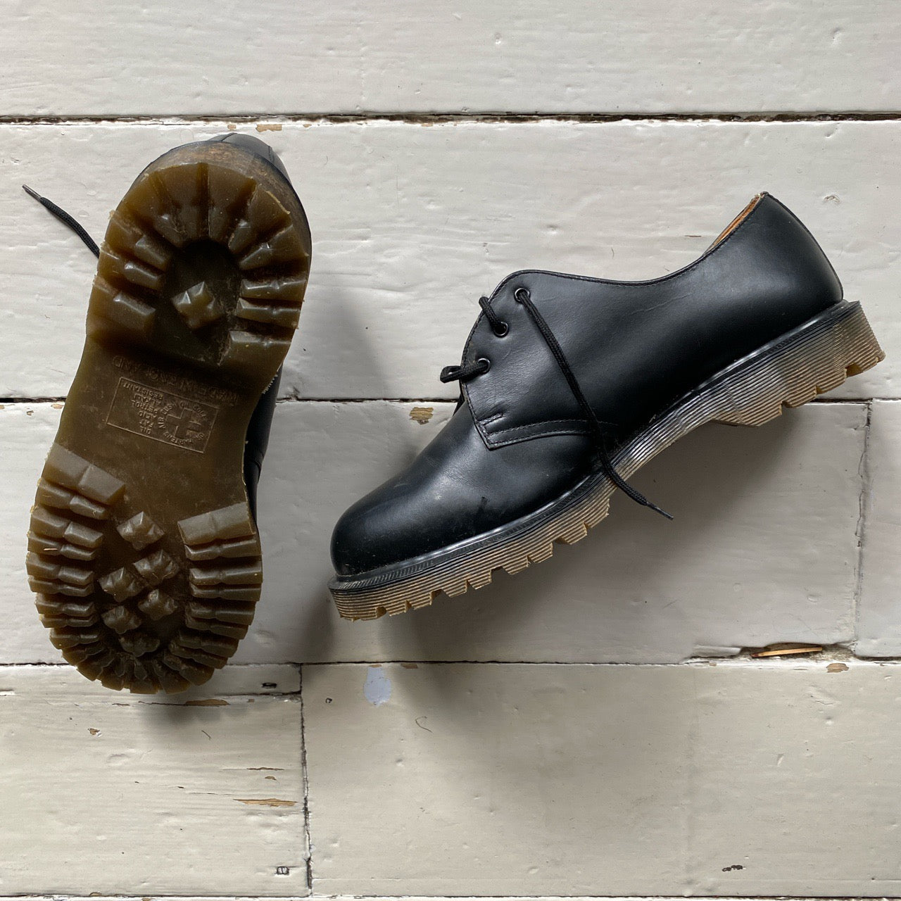 Dr Martens Black Leather Low Shoes (UK 10)