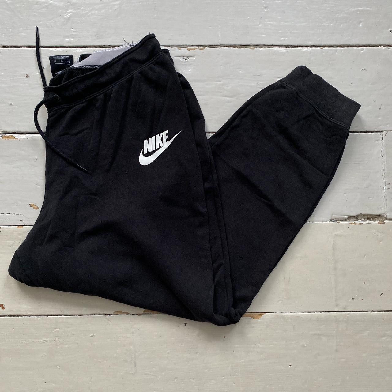 Nike Swoosh Black and White Joggers (XL)