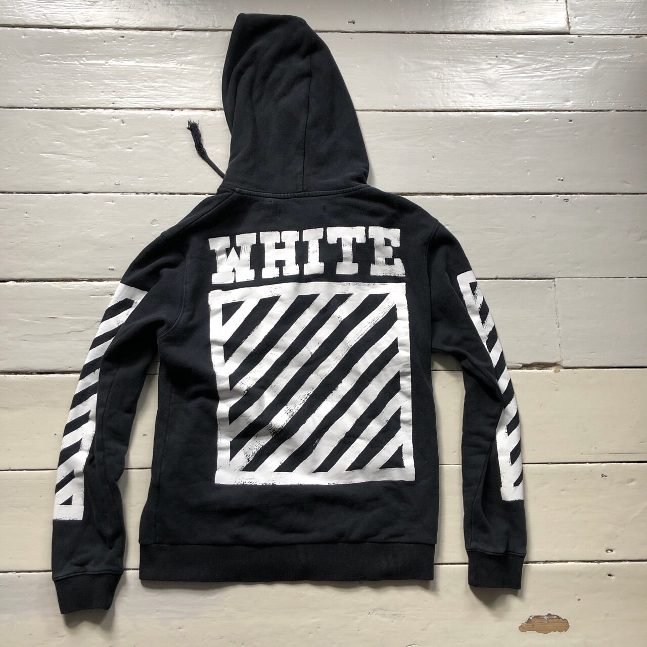 Off White Black and White Hoodie (Medium)