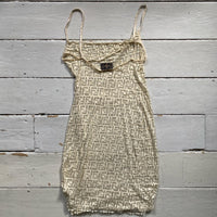 Fendi Monogram Mesh Dress (Size 44 - Small)