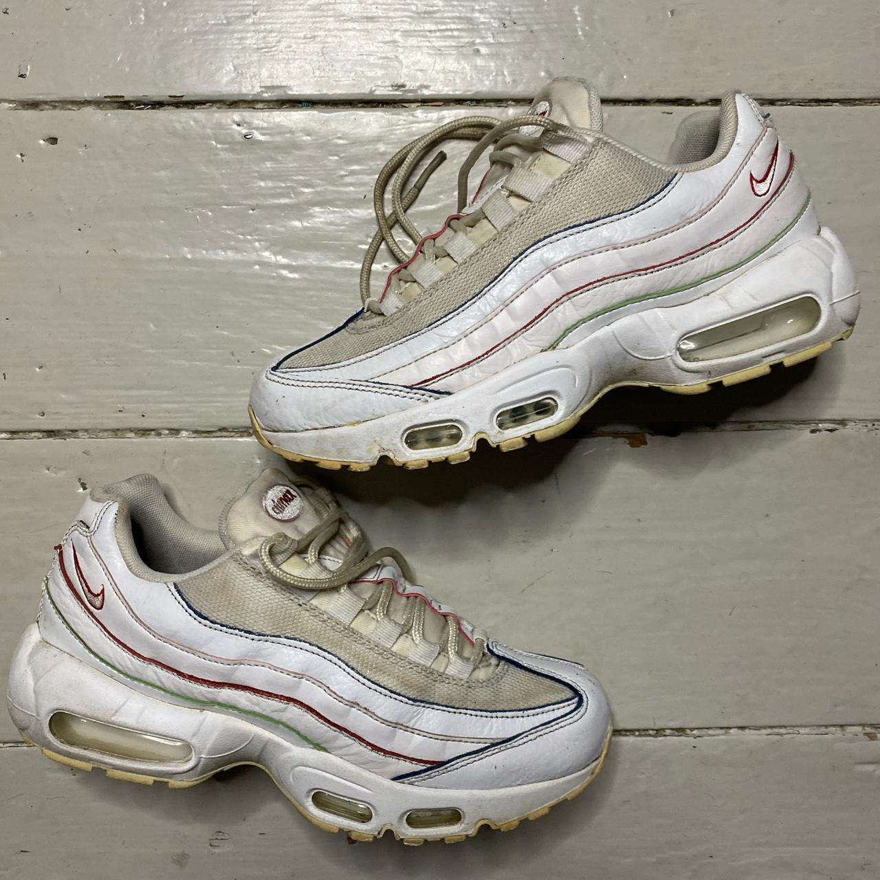 Nike Air Max 95 White Rainbow Borders (UK 5.5)