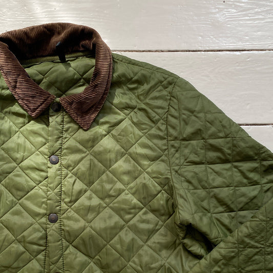 Barbour Liddesdale Olive Quilted Jacket (XL)
