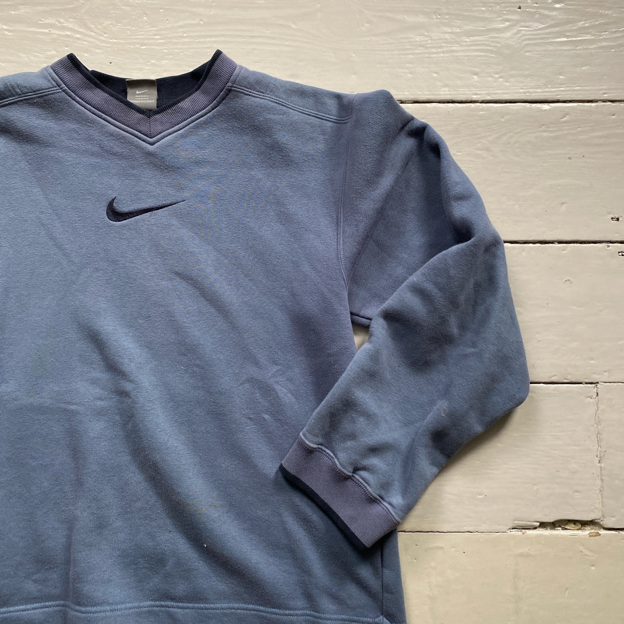 Nike Vintage Swoosh Blue Jumper (Medium)