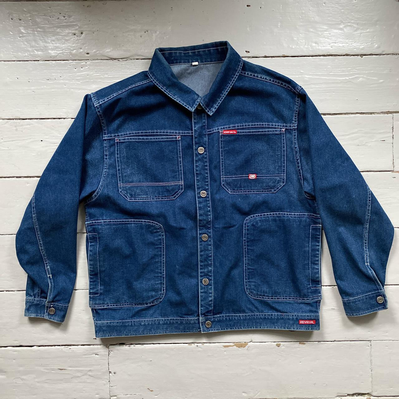 Ecko Unlimited Vintage Reversible Denim Jacket (XL)