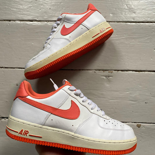 Nike Air Force 1 Total Orange and White 2012 (UK 7.5)