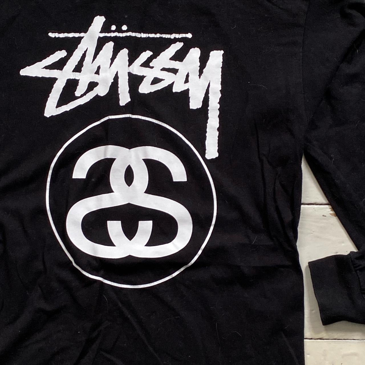 Stussy Long Sleeve Black T Shirt (Medium)