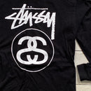 Stussy Long Sleeve Black T Shirt (Medium)