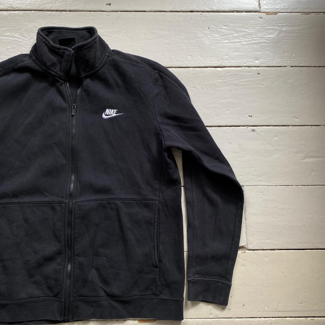 Nike Swoosh Black Zip Jumper (Large)