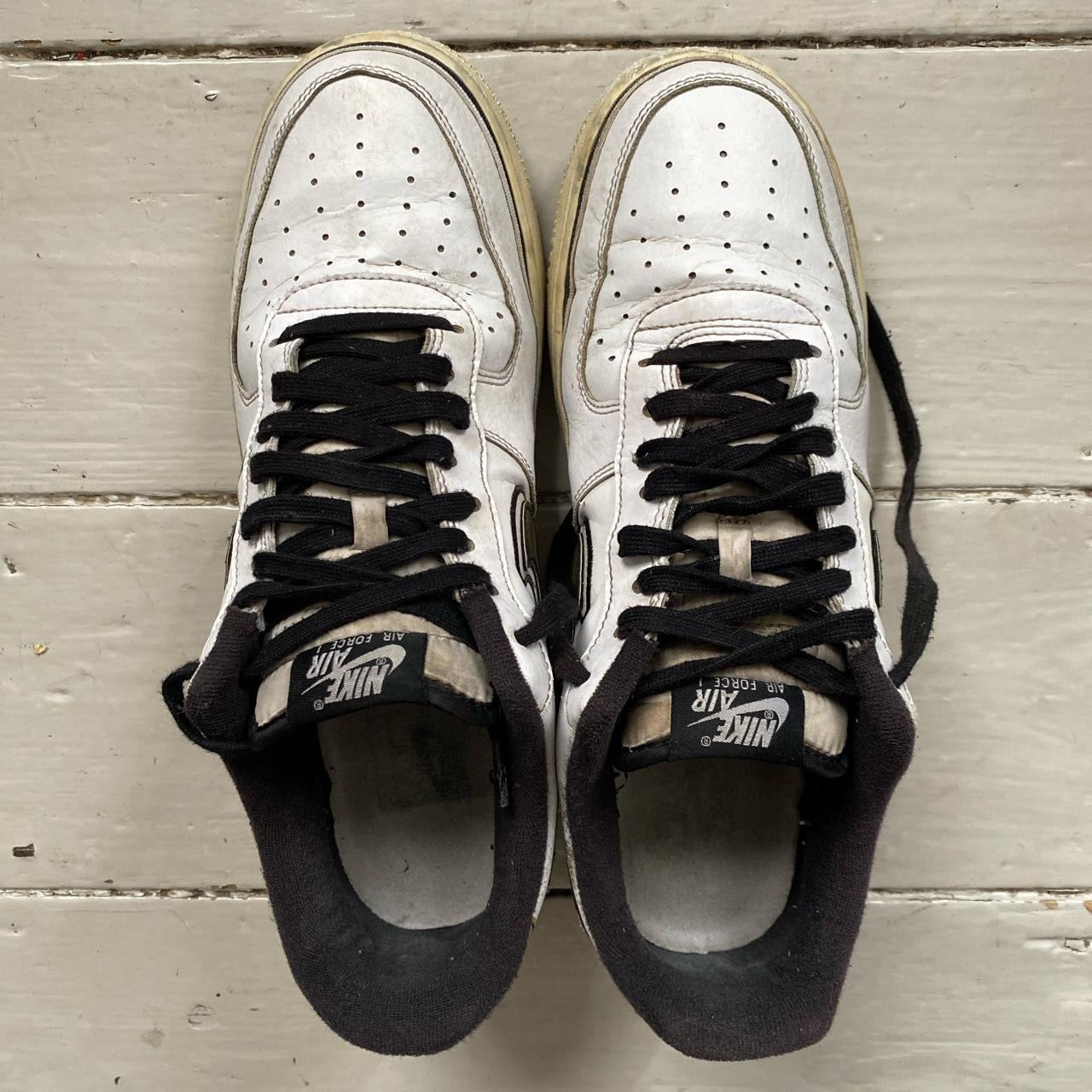 Nike Air Force 1 White and Black (UK 10)