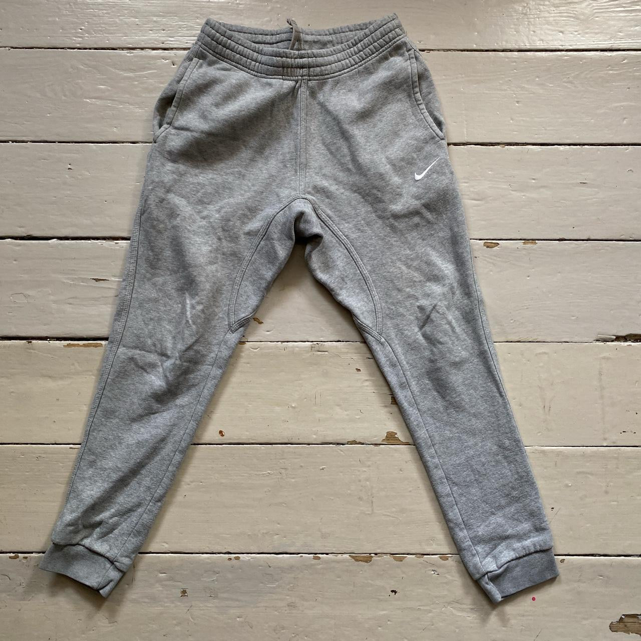 Nike Swoosh Grey and White Joggers (Small)