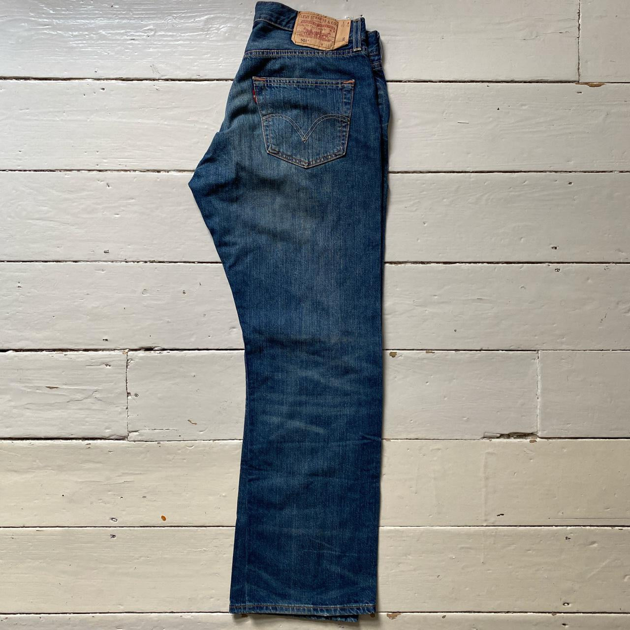 Levis 501 Stonewash Blue Jeans (34/31)