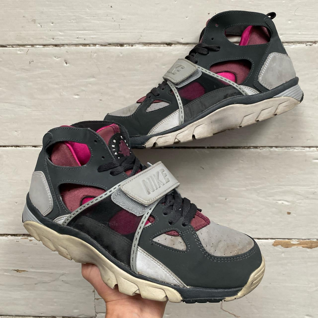 Nike Huarache High Grey Pink (UK 9)