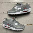 Nike Air Max 90 Silver and Red (UK 11)