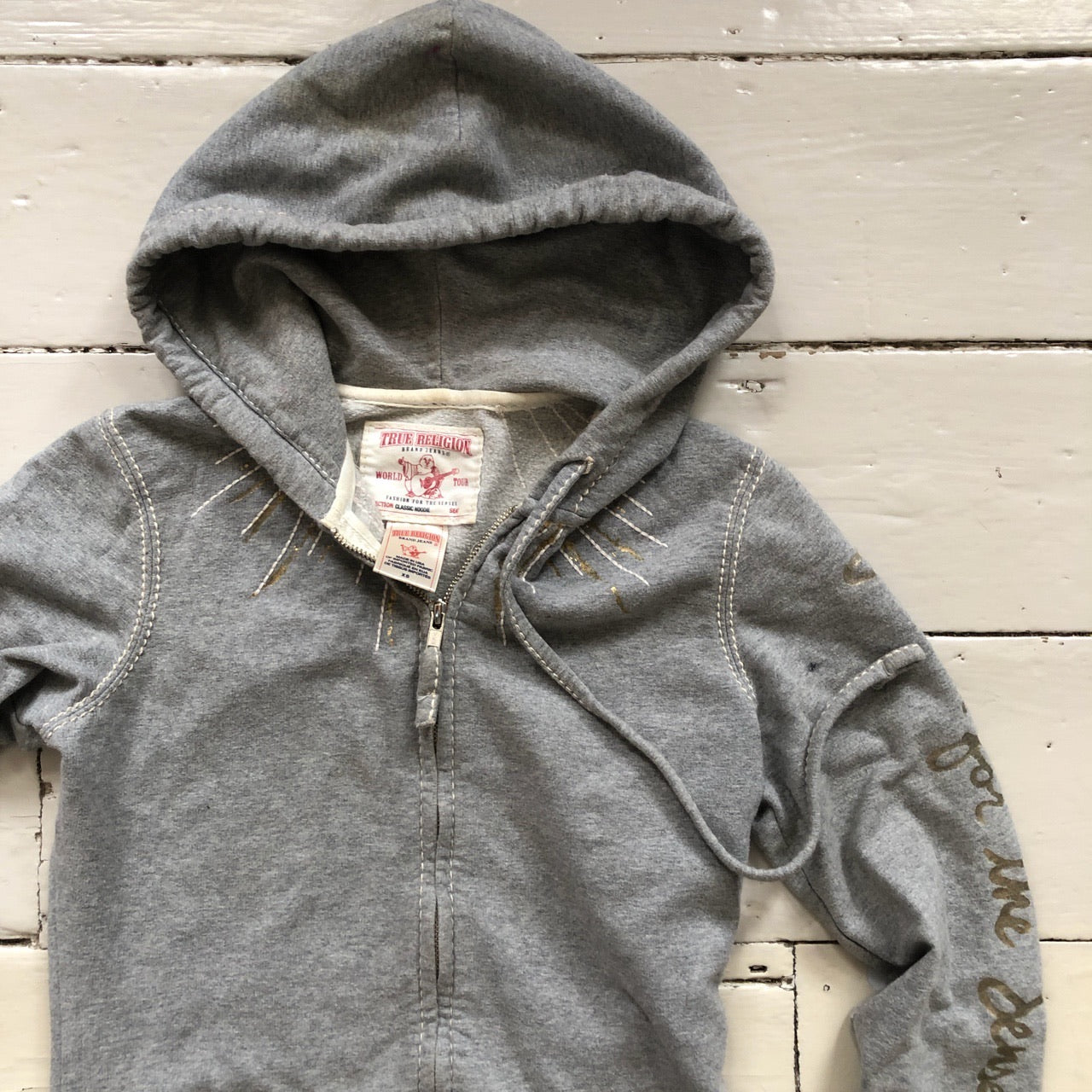 True Religion Womens Grey Hoodie (XS)