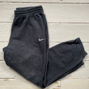Nike White Swoosh Black Joggers (XXL)