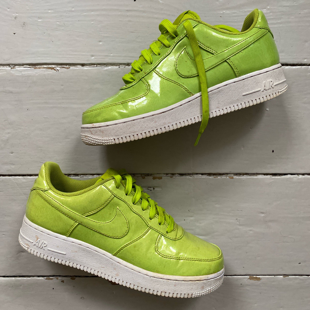 Nike Air Force 1 Lime Green UK 6 Wear Garson